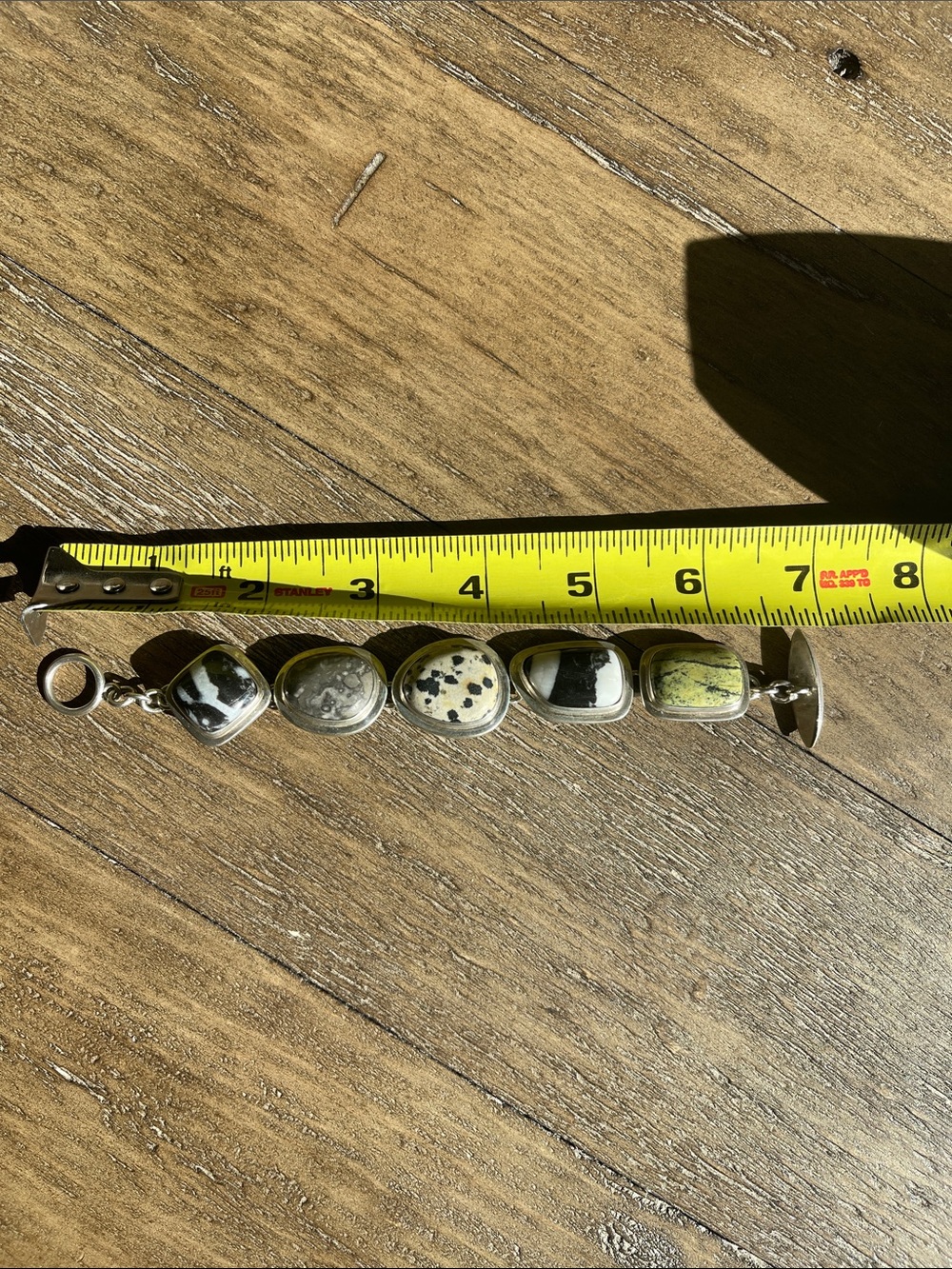 Silpada Sterling Silver Natural Stone Dalmatian Jasper Bracelet w/Toggle